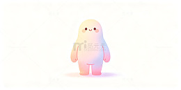 简约风可爱小雪人3D卡通设计素材