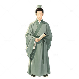 国风古代书生人物插画设计素材