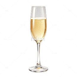 简约风香槟酒杯透明玻璃设计素材