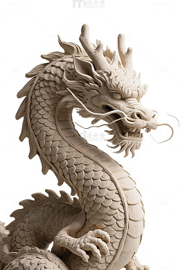 雕塑风中国龙造型艺术设计素材