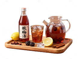 写实风酸梅汤饮品素材