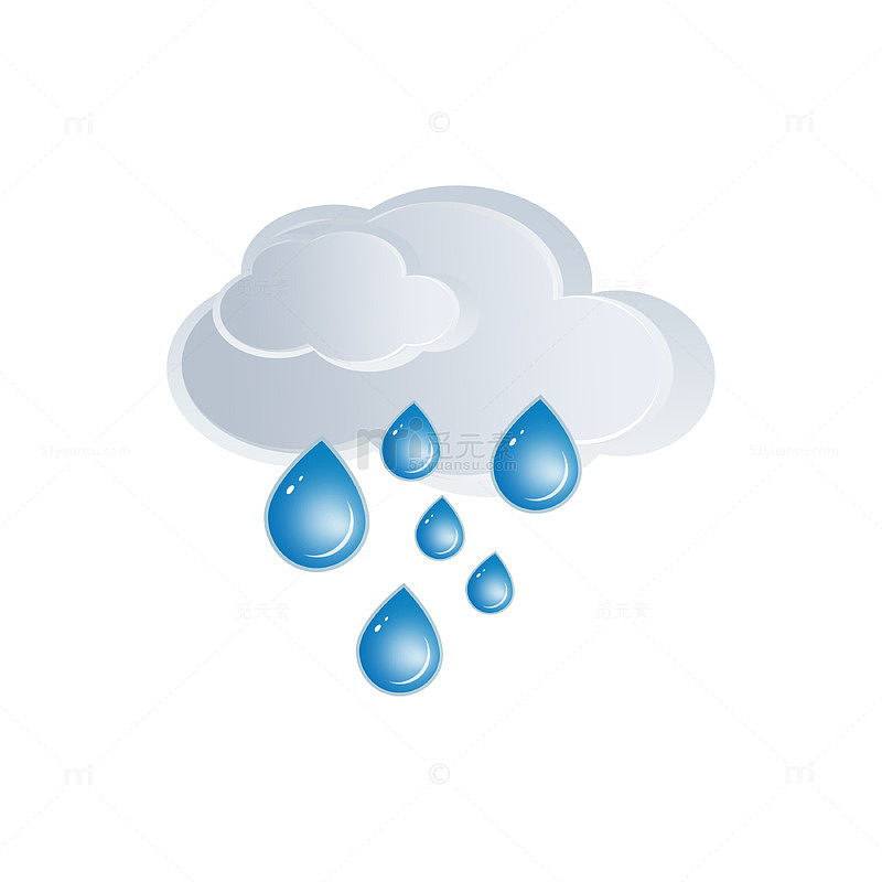 乌云阴天水滴下雨元素