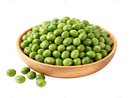 清新风青豆木碗静物素材