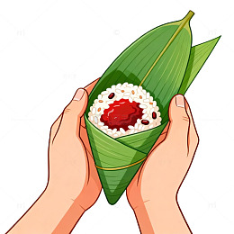 卡通风端午节粽子手绘设计素材
