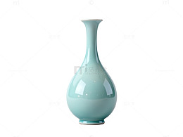 极简风青瓷花瓶静物素材