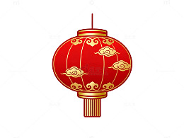 扁平风春节红灯笼矢量设计素材