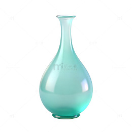 极简风玻璃花瓶3D渲染设计素材