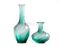 现代风玻璃花瓶3D渲染设计素材