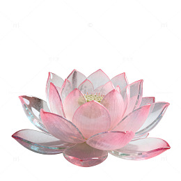中式庭院玻璃莲花雕塑设计素材