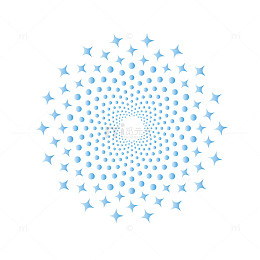 旋转星星图案免扣