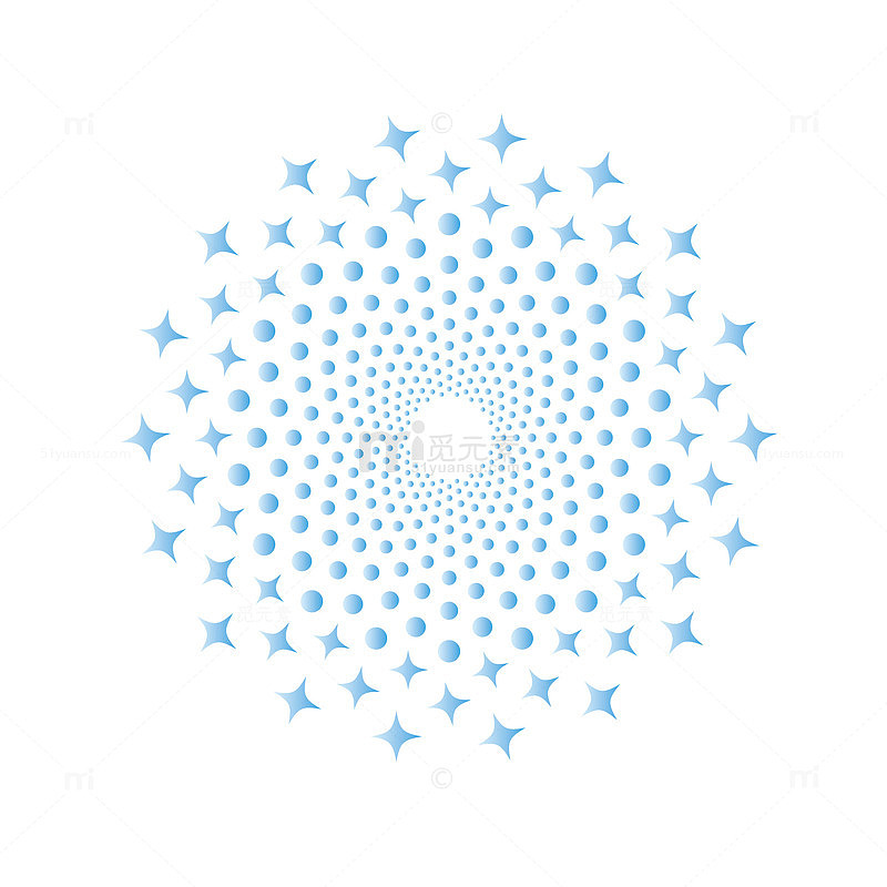 旋转星星图案免扣