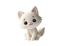 卡通风可爱小猫坐姿设计素材