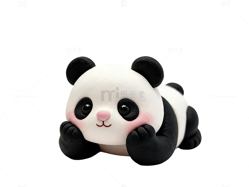 卡通风格可爱熊猫玩偶设计素材