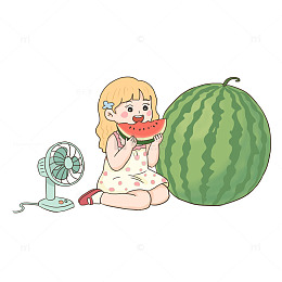 手绘卡通大暑小暑夏日免抠元素
