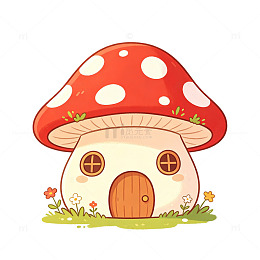 可爱的卡通蘑菇屋3