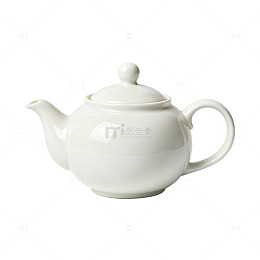 简约风白色陶瓷茶壶设计素材