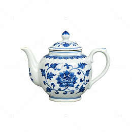 青花瓷风古典茶壶陶瓷设计素材