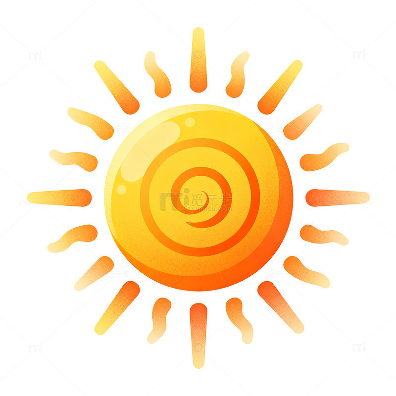 卡通风格太阳图案矢量素材