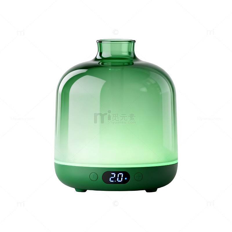 现代简约绿色加湿器设计素材