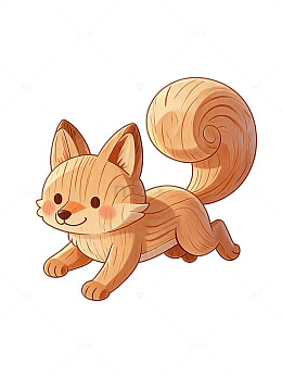 卡通风可爱松鼠插画设计素材