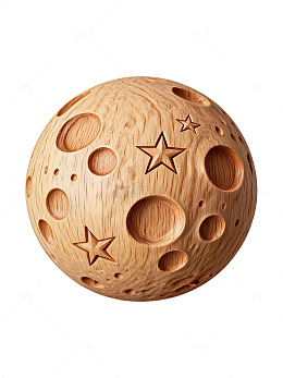 木纹风星球雕刻手作设计素材