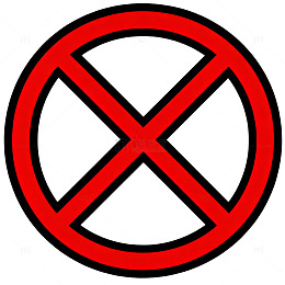 扁平风禁止标志矢量图标设计素材
