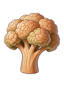 卡通风格树木插画设计素材