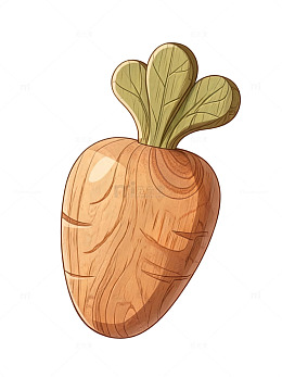 卡通风格胡萝卜蔬菜插画设计素材