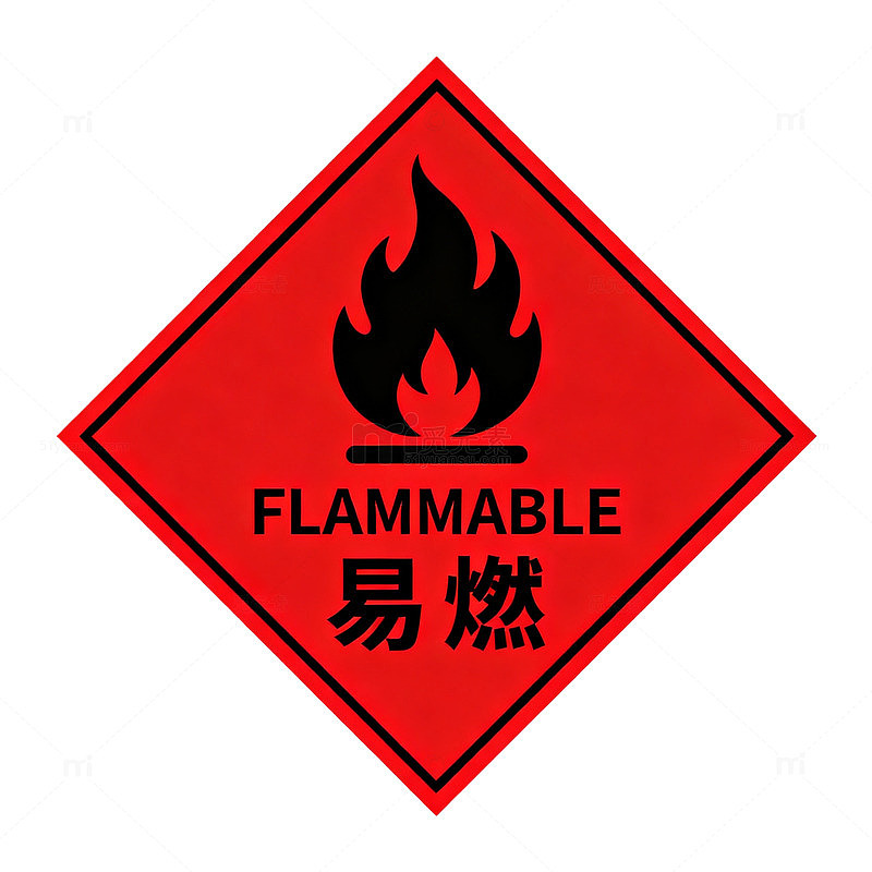警示标识易燃品安全标志设计素材