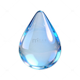 透明质感水滴水晶设计素材
