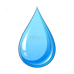 卡通风格水滴元素矢量设计素材