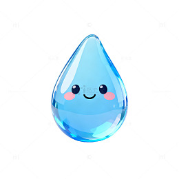 卡通风可爱水滴表情设计素材