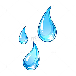 卡通风格水滴元素矢量设计素材