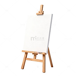 极简风空白画布木质画架设计素材