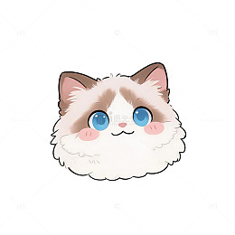 卡通风可爱猫咪头像素材设计