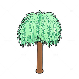 卡通风格棕榈树插画设计素材