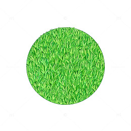 矢量风绿色草地圆形图案设计素材