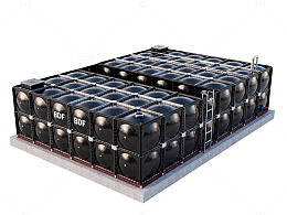 科技风电池储能系统3D模型素材