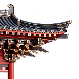 国风古建筑飞檐屋角设计素材