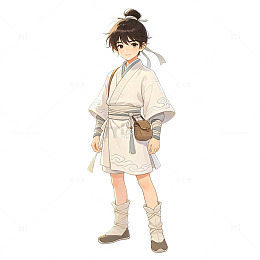 古风插画少年汉服人物设计素材