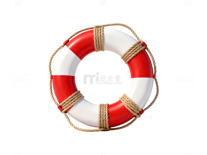 简约风救生圈浮标设计素材
