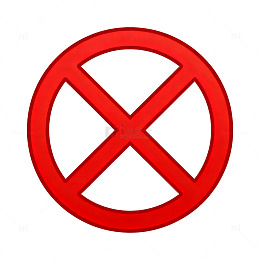 简约风禁止标志矢量图标设计素材