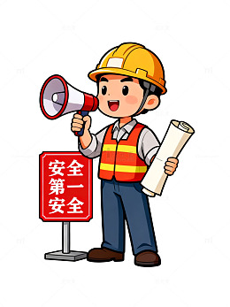 卡通风工地安全宣传设计素材
