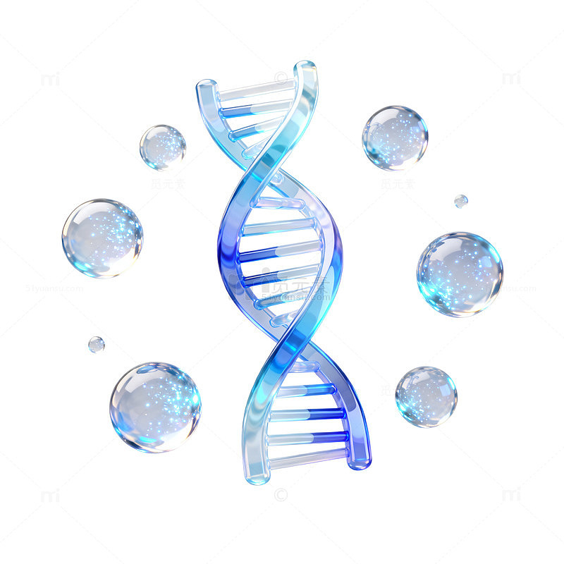 科技感DNA双螺旋分子设计素材