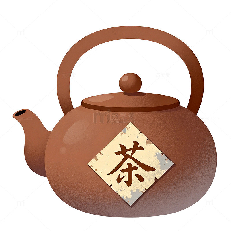肌理平涂紫砂茶壶父亲节男士礼品视觉元素