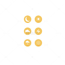 扁平风天气图标矢量设计素材