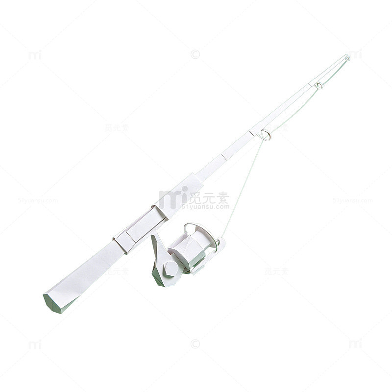 简约风，钓鱼竿，手绘设计素材