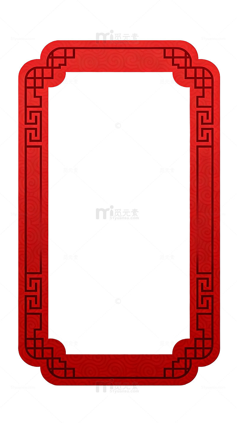 中国风红色传统边框设计素材