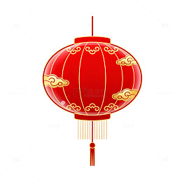 扁平风中国风灯笼矢量设计素材