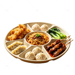 简约风中式美食拼盘设计素材